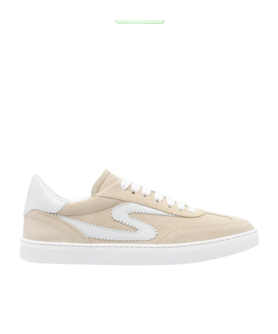 Stuart Weitzman Lace-up Low-top Sneakers In White