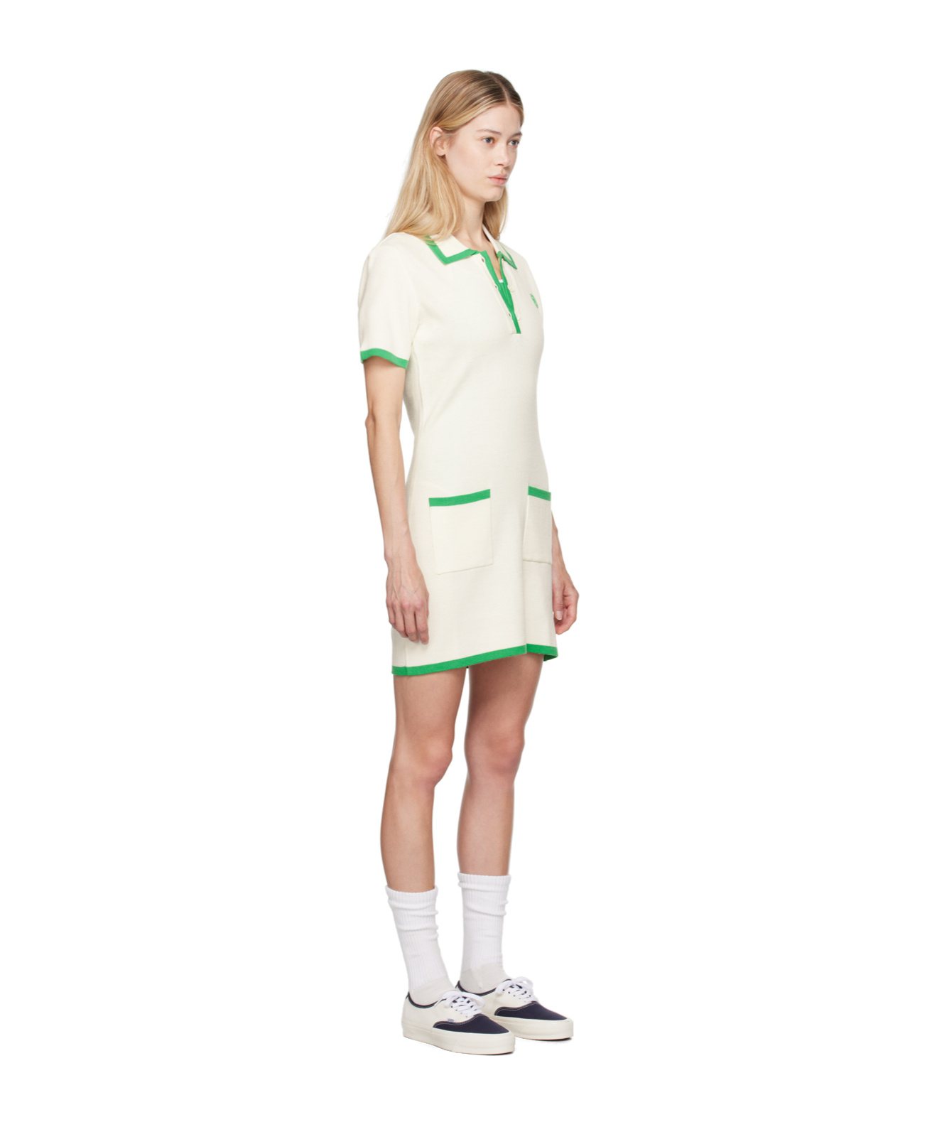 Sporty And Rich Hilary Dress In White