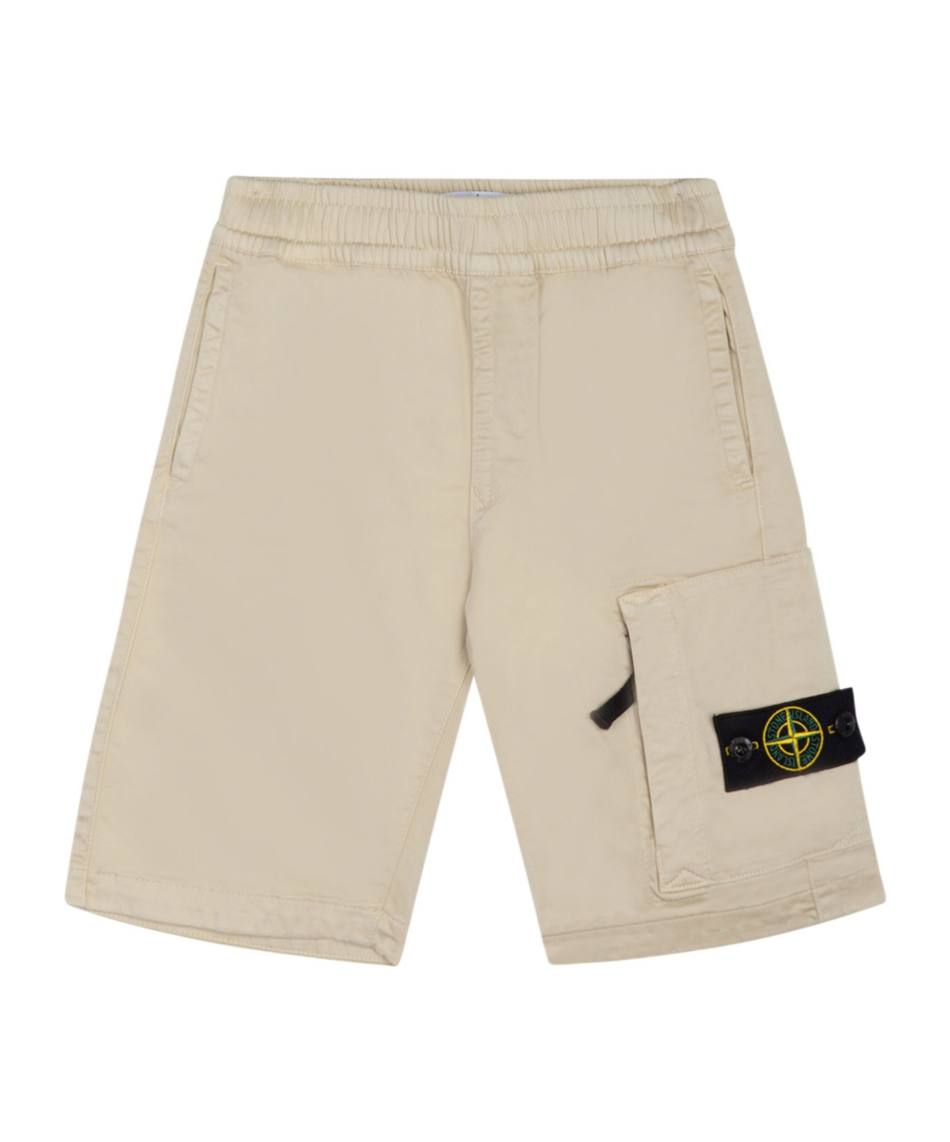 Stone Island Compass-motif Bermuda Shorts In Nude