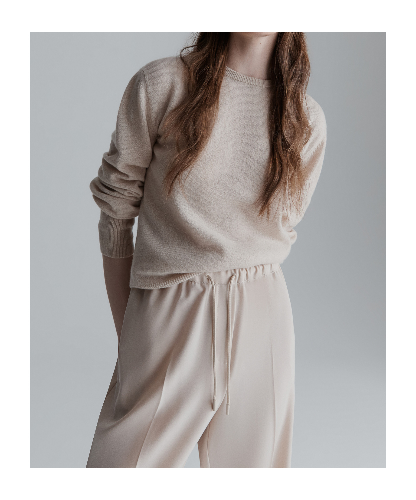 Marella Pure Cashmere Crew-neck Sweater - Cream In Neutral