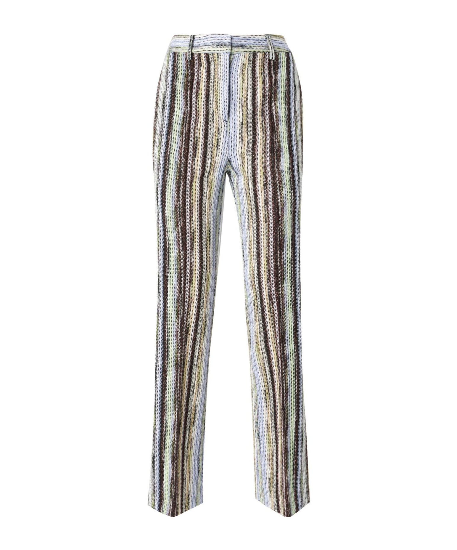 Missoni Striped Casual Pants In Gray