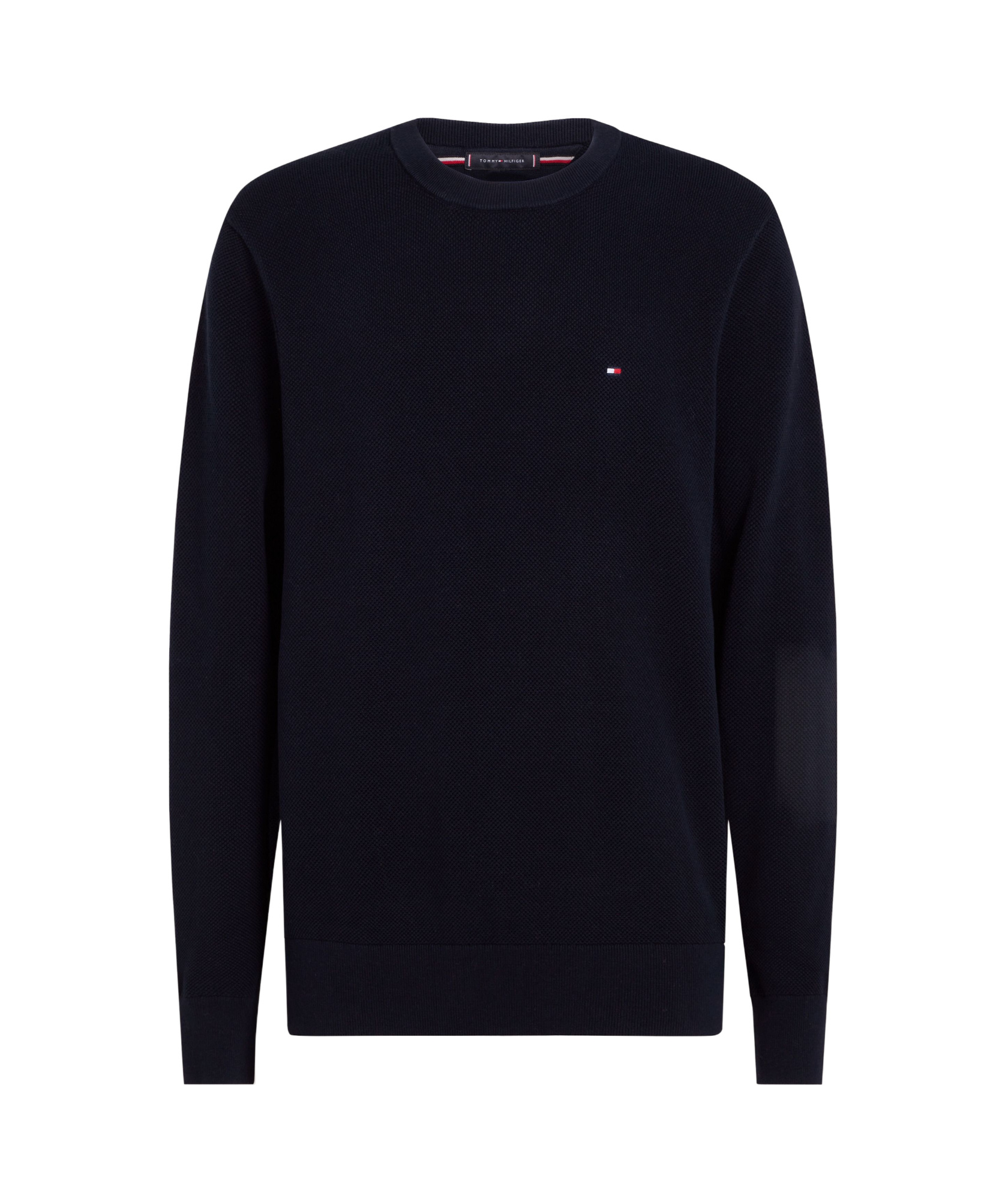 Tommy Hilfiger Wool Crew-neck Sweater In Black