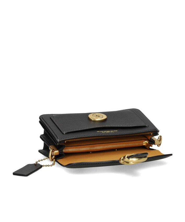 Coach Tabby 20 Leather Crossbody Bag In Black
