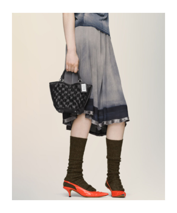 Maison Margiela Glam Slam Leather Tote In Black