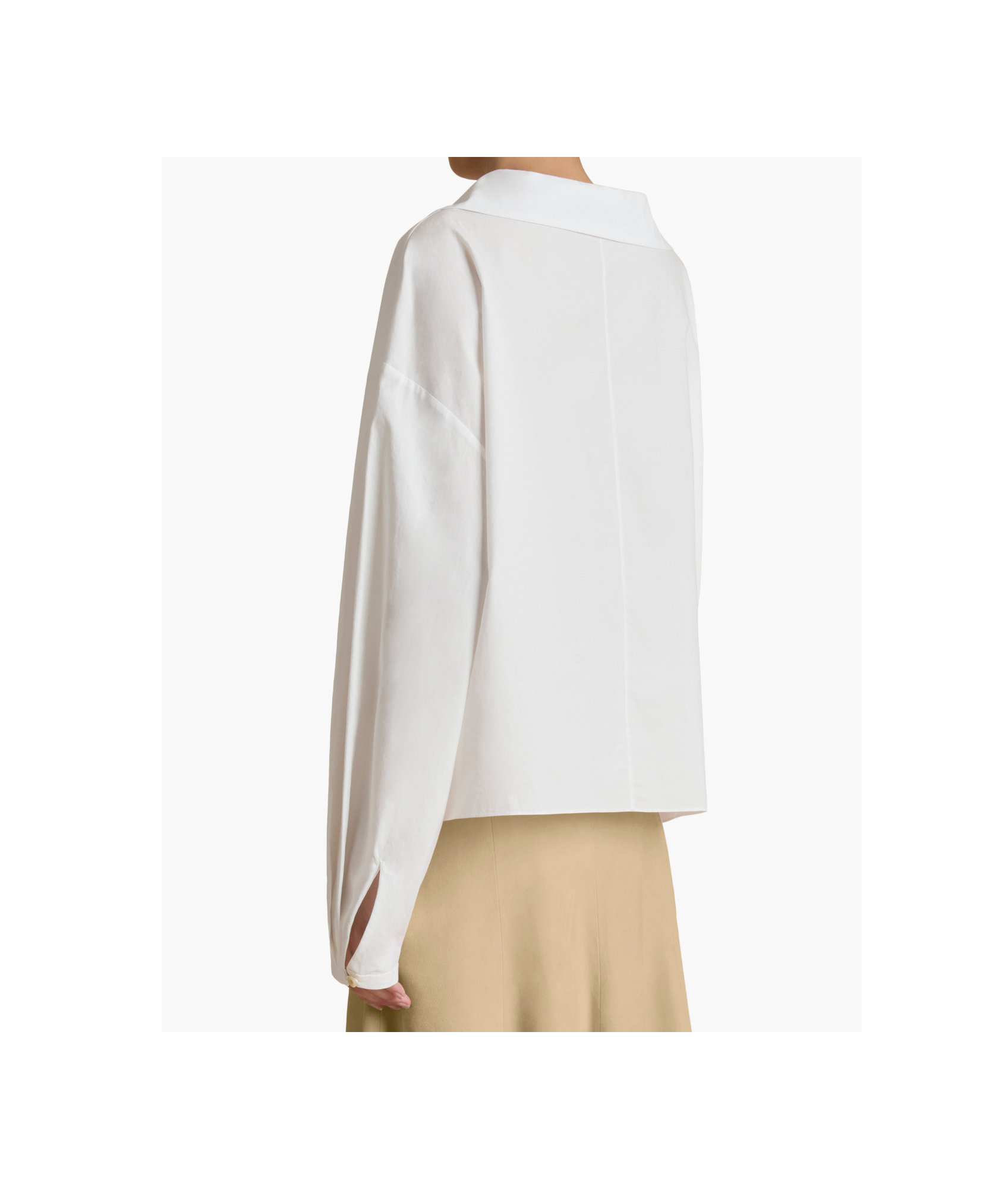Khaite Ashton Double-breasted Cotton Top In White