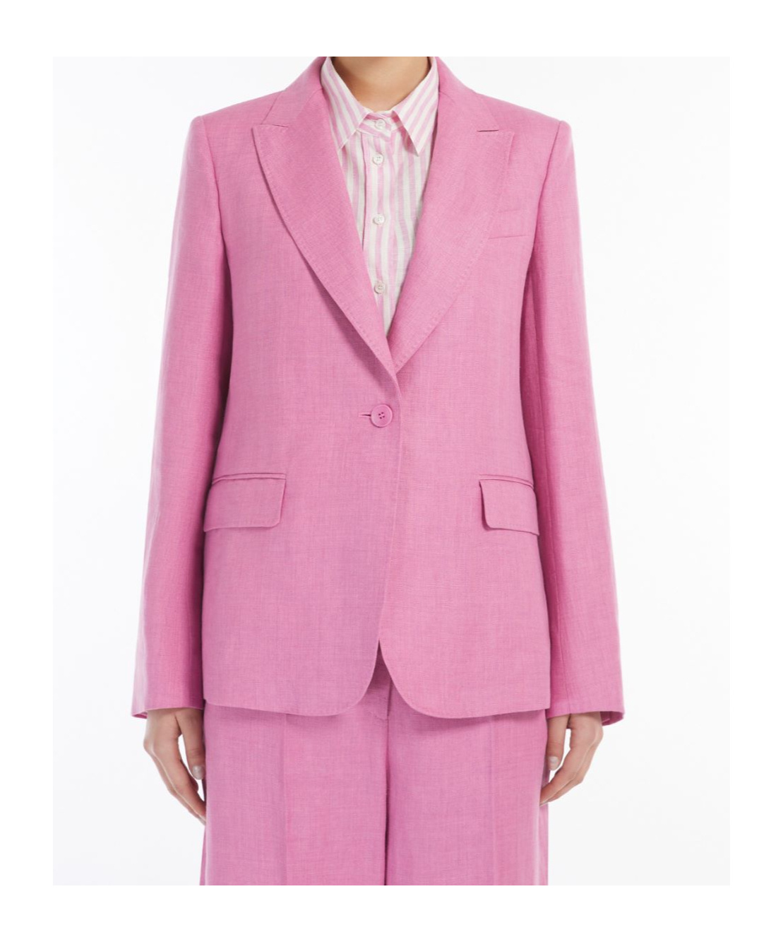 Weekend Max Mara Long-sleeved Suit Jacket In Pink