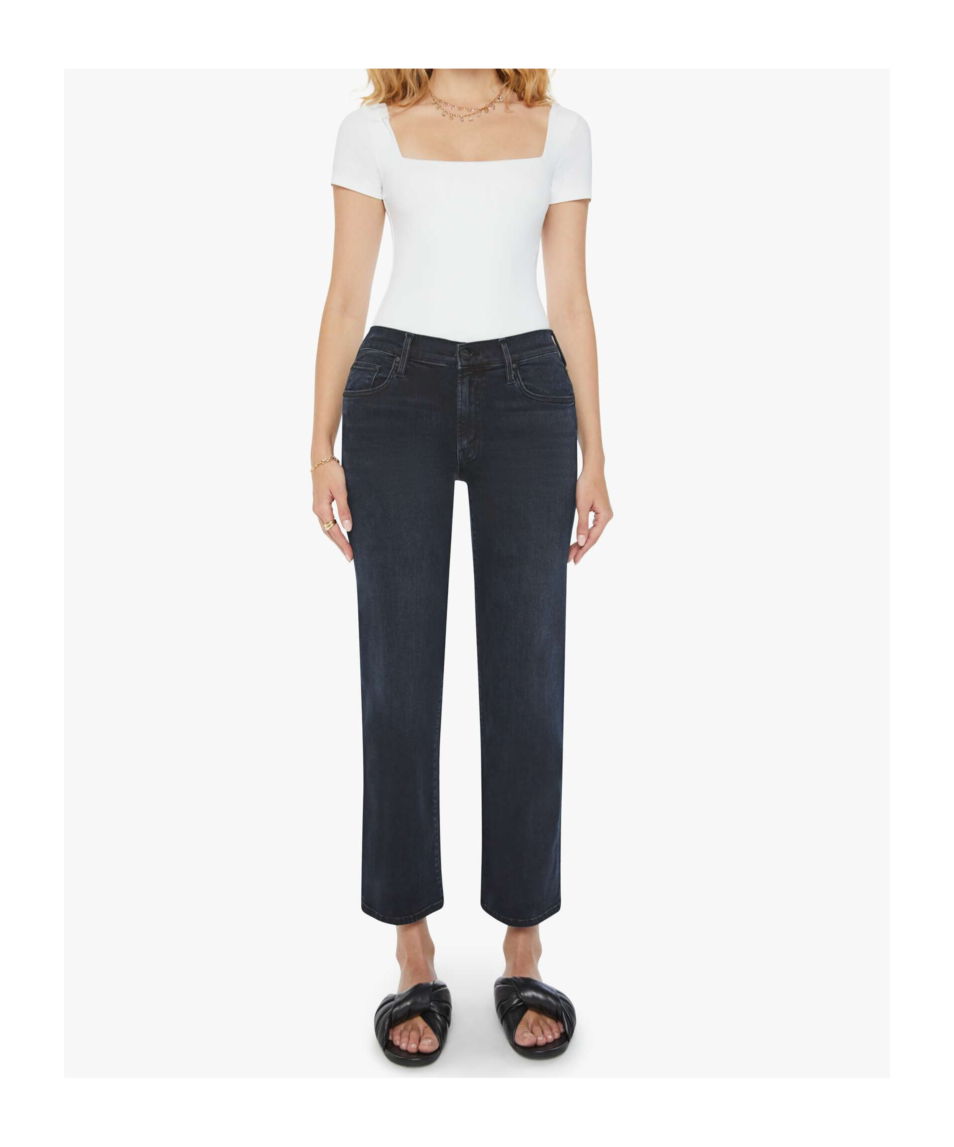 Mother Belt-loop Jeans In Black