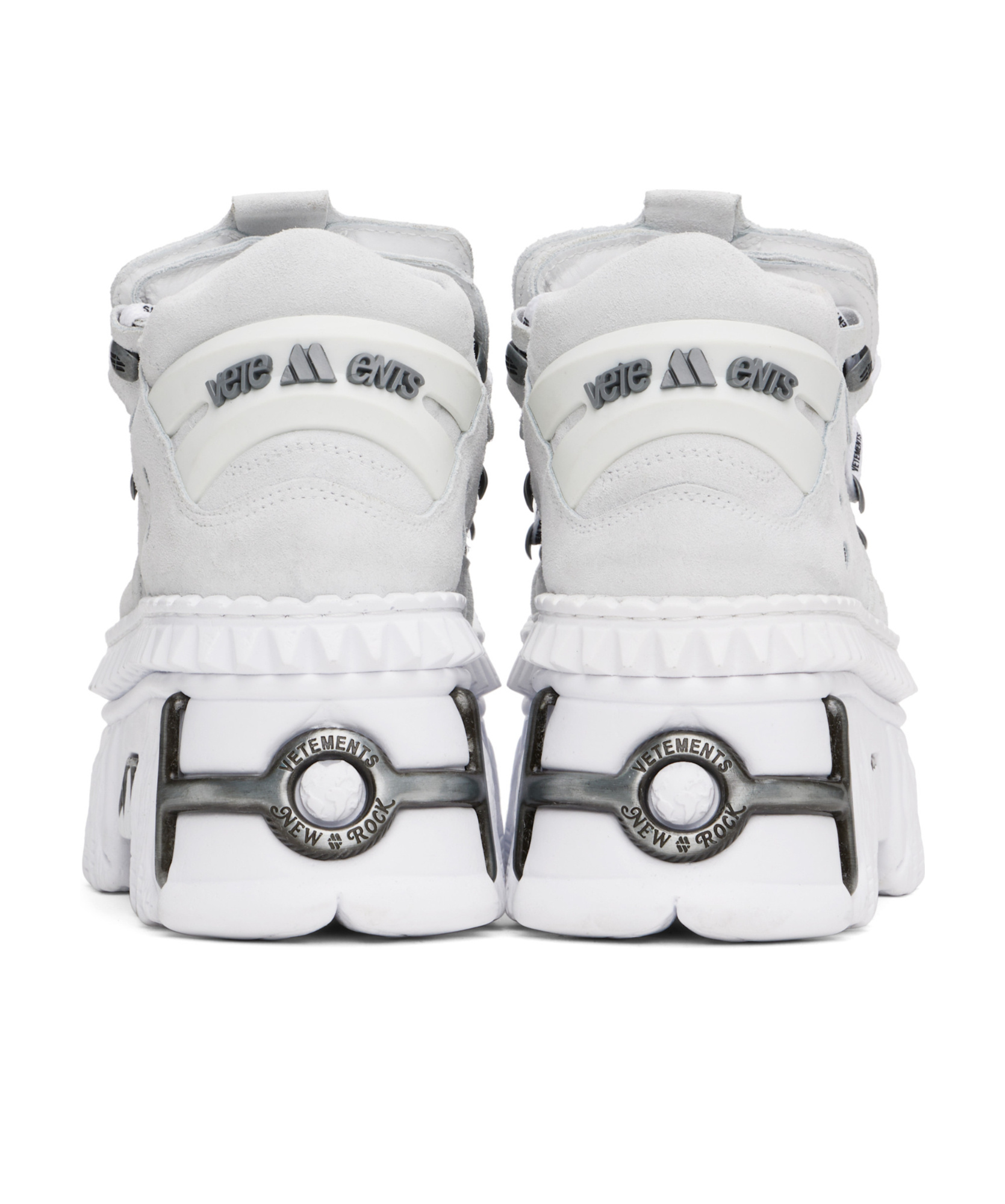 Vetements White New Rock Edition Platform Sneakers In White