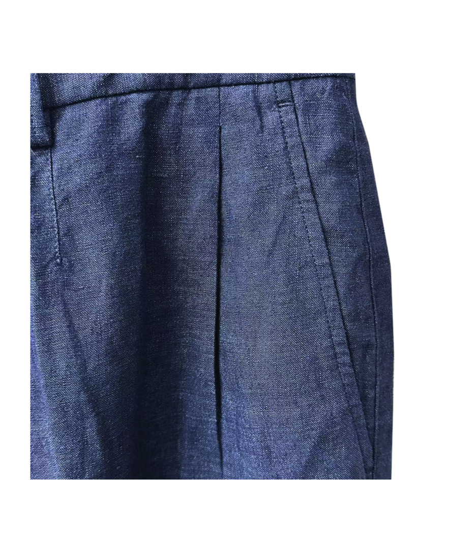 Zegna Linen Shorts In Blue