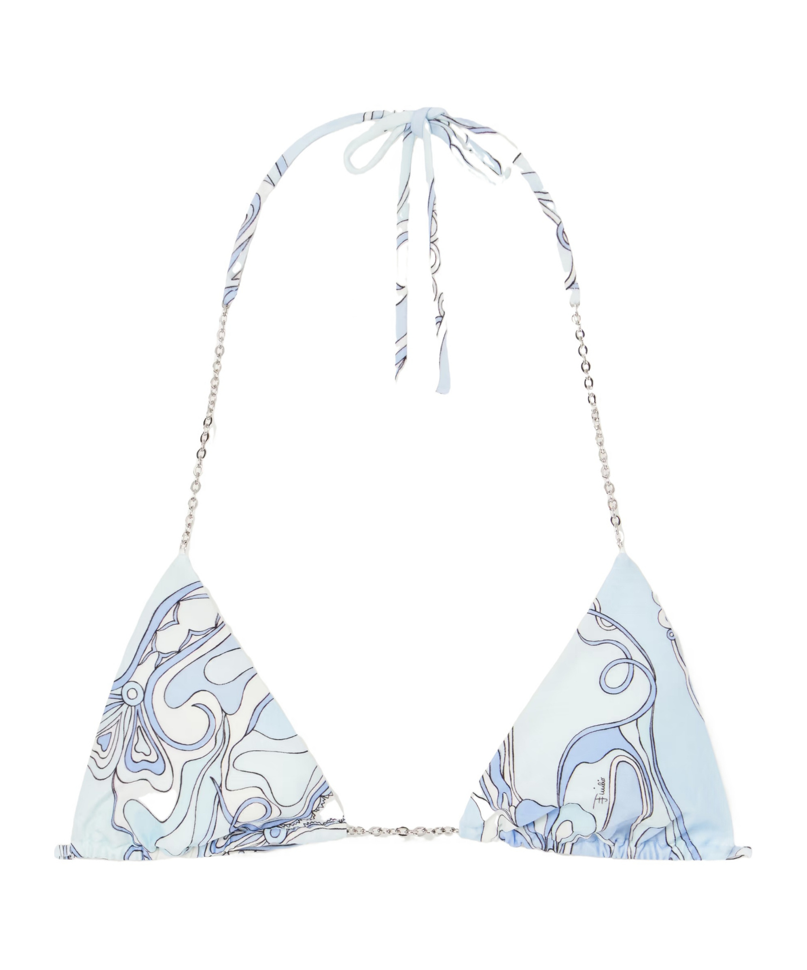 PUCCI PRINTED TRIANGLE BIKINI TOP