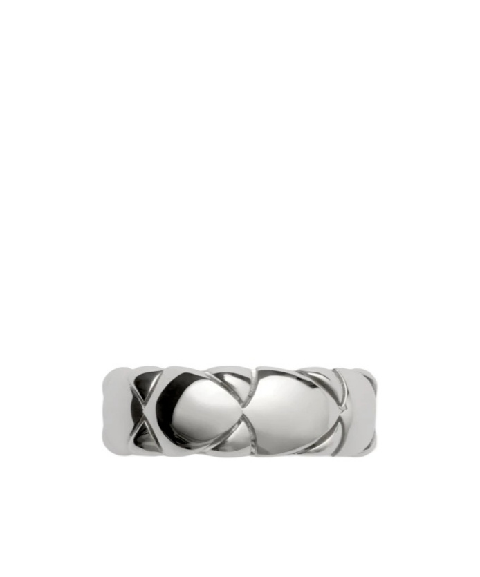 Burberry Shield Segment Sterling Silver Ring In Silver