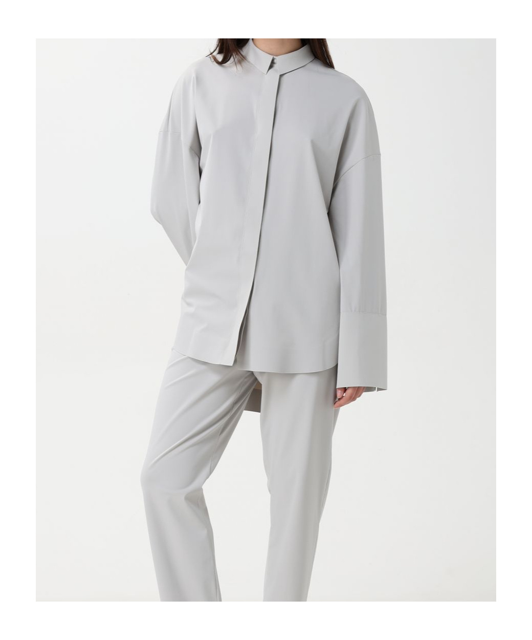 Max Mara Lapel Long Sleeve Shirt In White