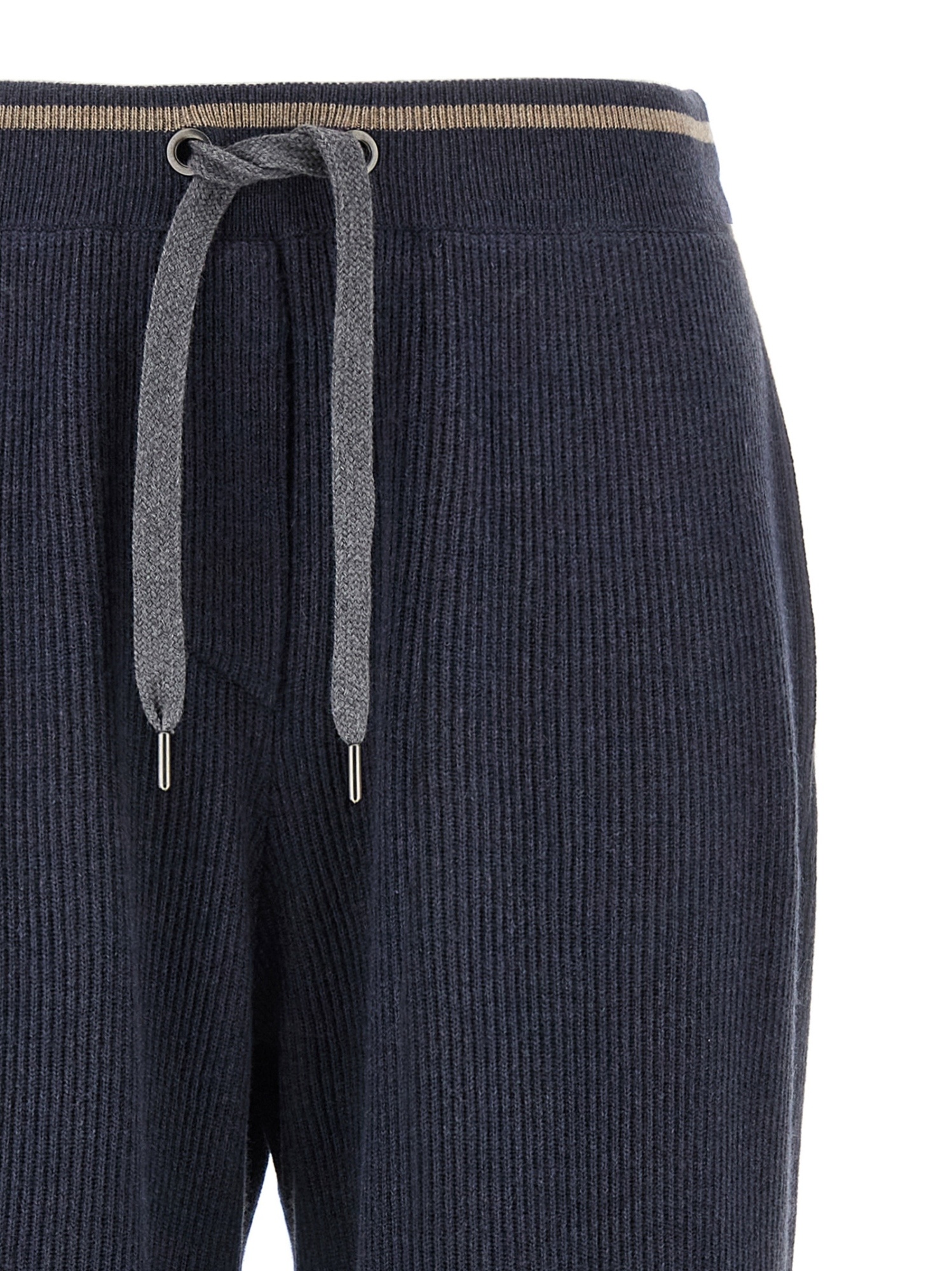 Brunello Cucinelli English Ribbed Trousers Pants Blue