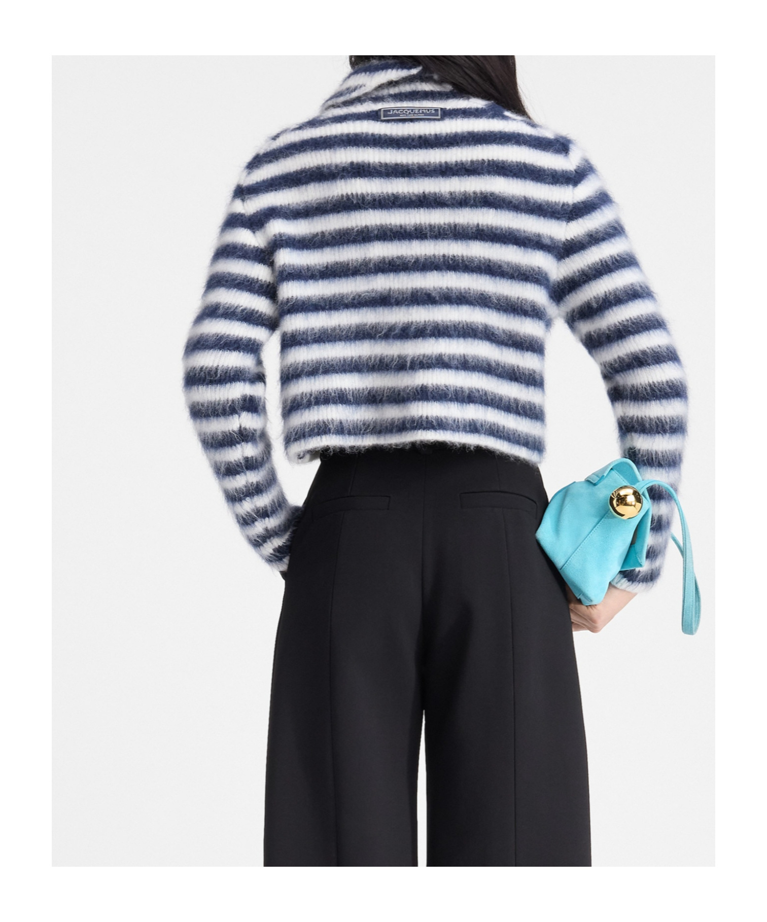 Jacquemus Marina Striped Wool-blend Sweater In Blue