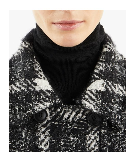 Fay Double-breasted Coat In Black