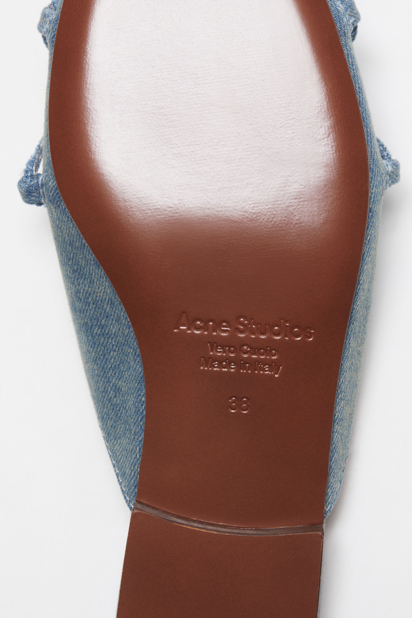 Acne Studios Blue Lace-up Mules In Multicolor
