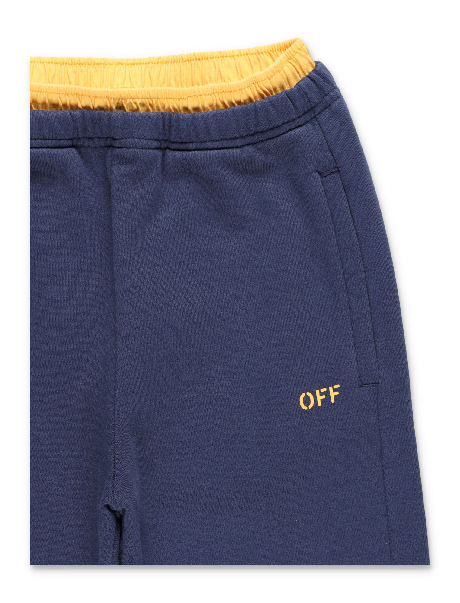 Off-white Boy's Off Stamp Two-tone Sweatpants In Blue