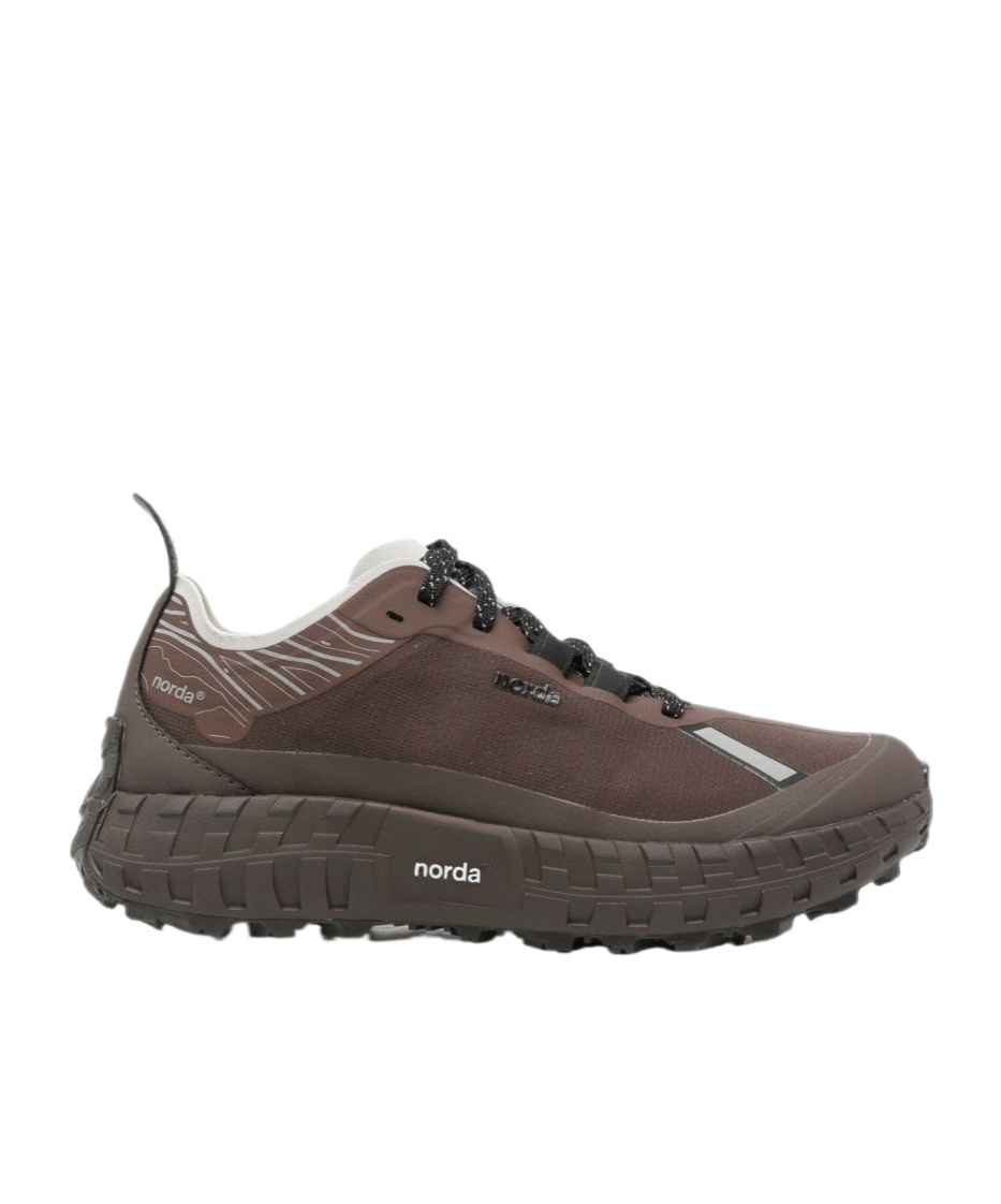 Norda 001a Logo-print Panelled Sneakers In Brown