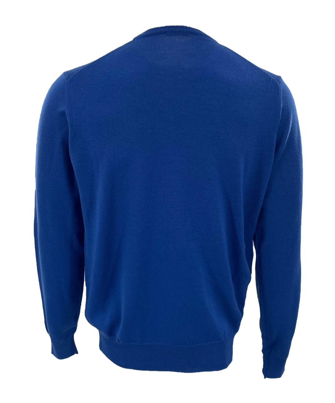 Armani Collezioni Round-neck Long-sleeved Sweater In Blue