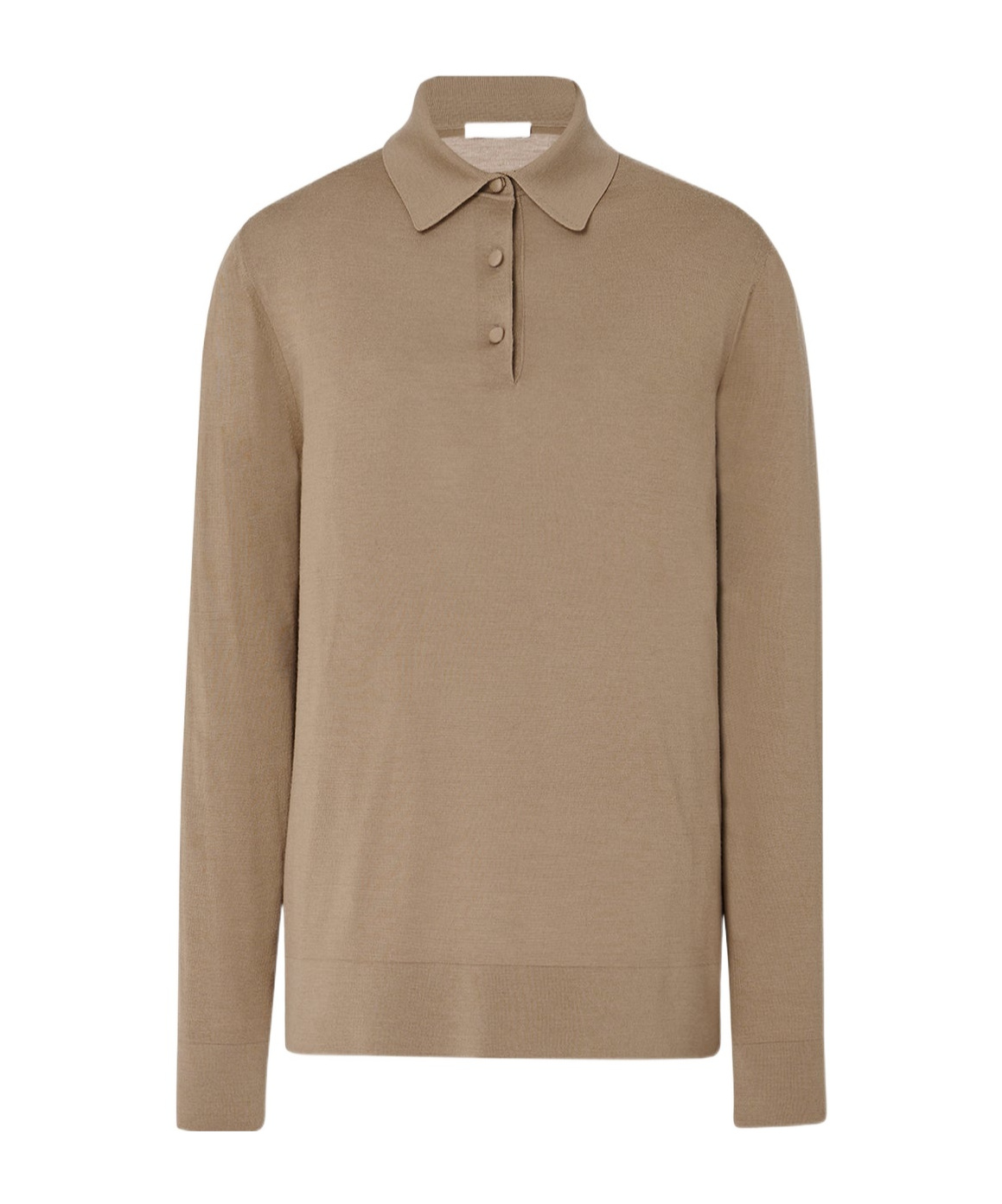 The Row Ipanelli Wool Polo Shirt In Brown