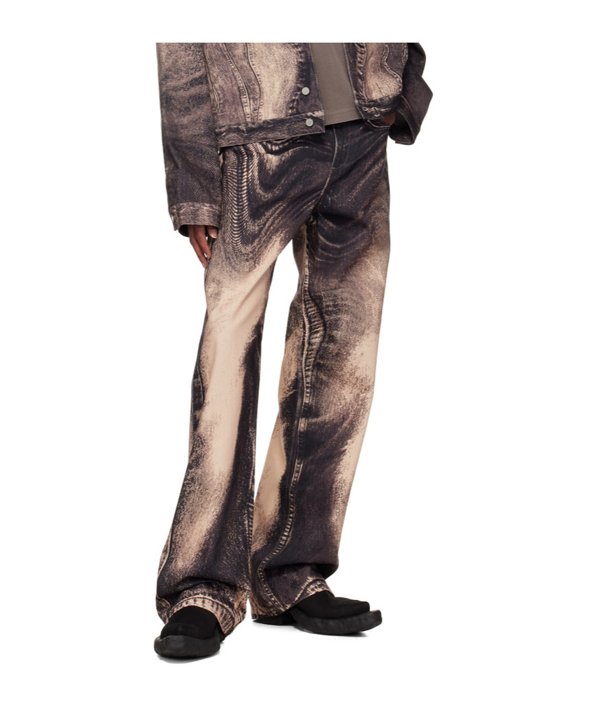 CAMPERLAB MELTING-EFFECT MID-RISE STRAIGHT-LEG JEANS