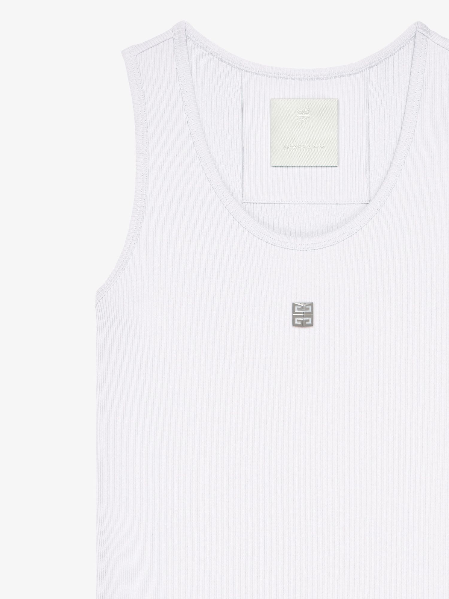 Givenchy Tank Dress In Cotton With 4g Detail In White