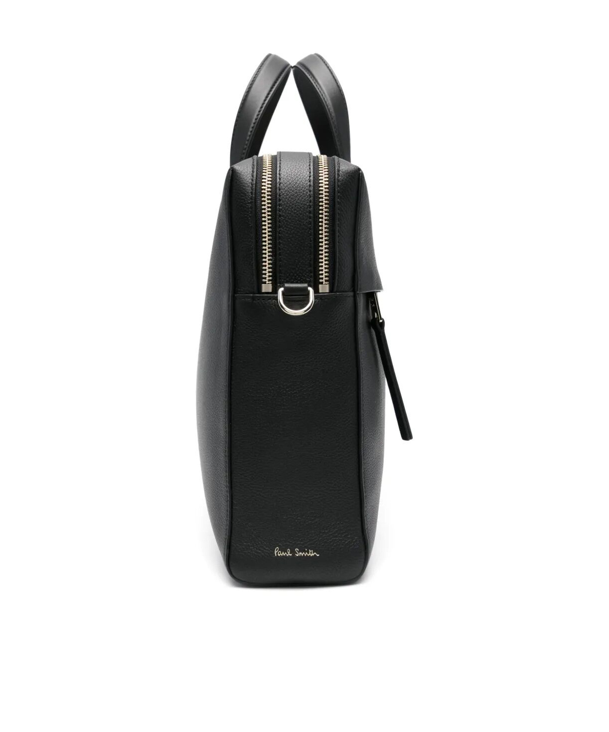 Paul Smith Leather Signature Stripe Briefcase In Black