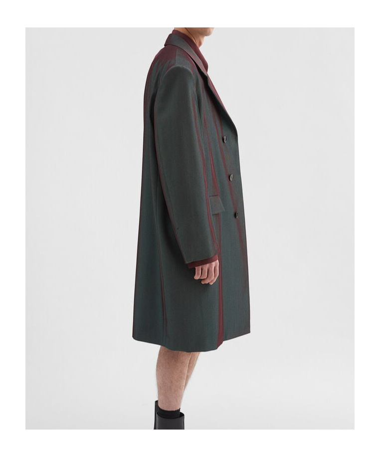 Jil Sander Tailored Coat In Iridescent Plum