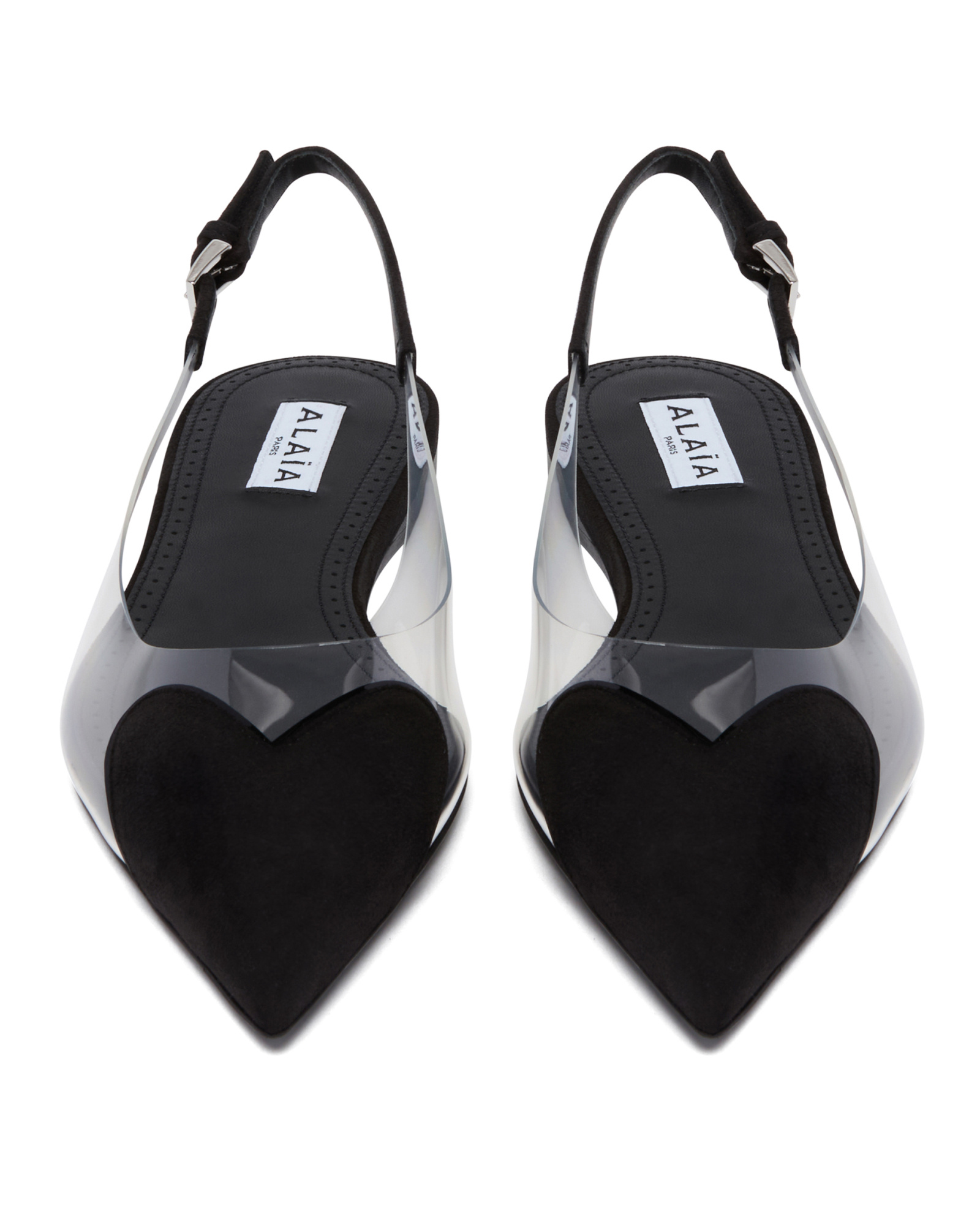 Alaïa Slingback Pointed-toe Ballet Flats In Black