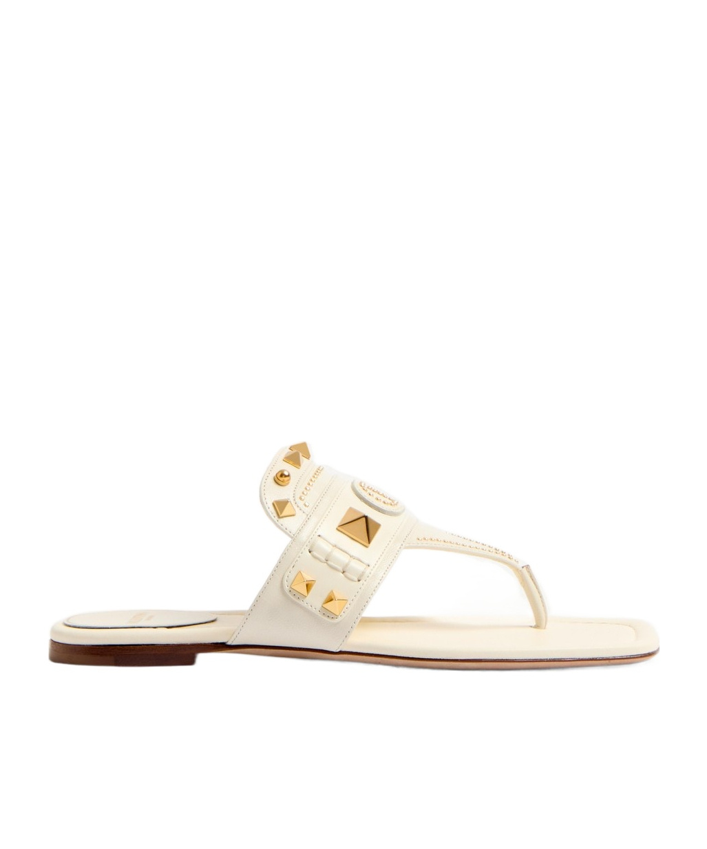 Shop Valentino Plaster Caster Goatskin Thong Sandal In Nude