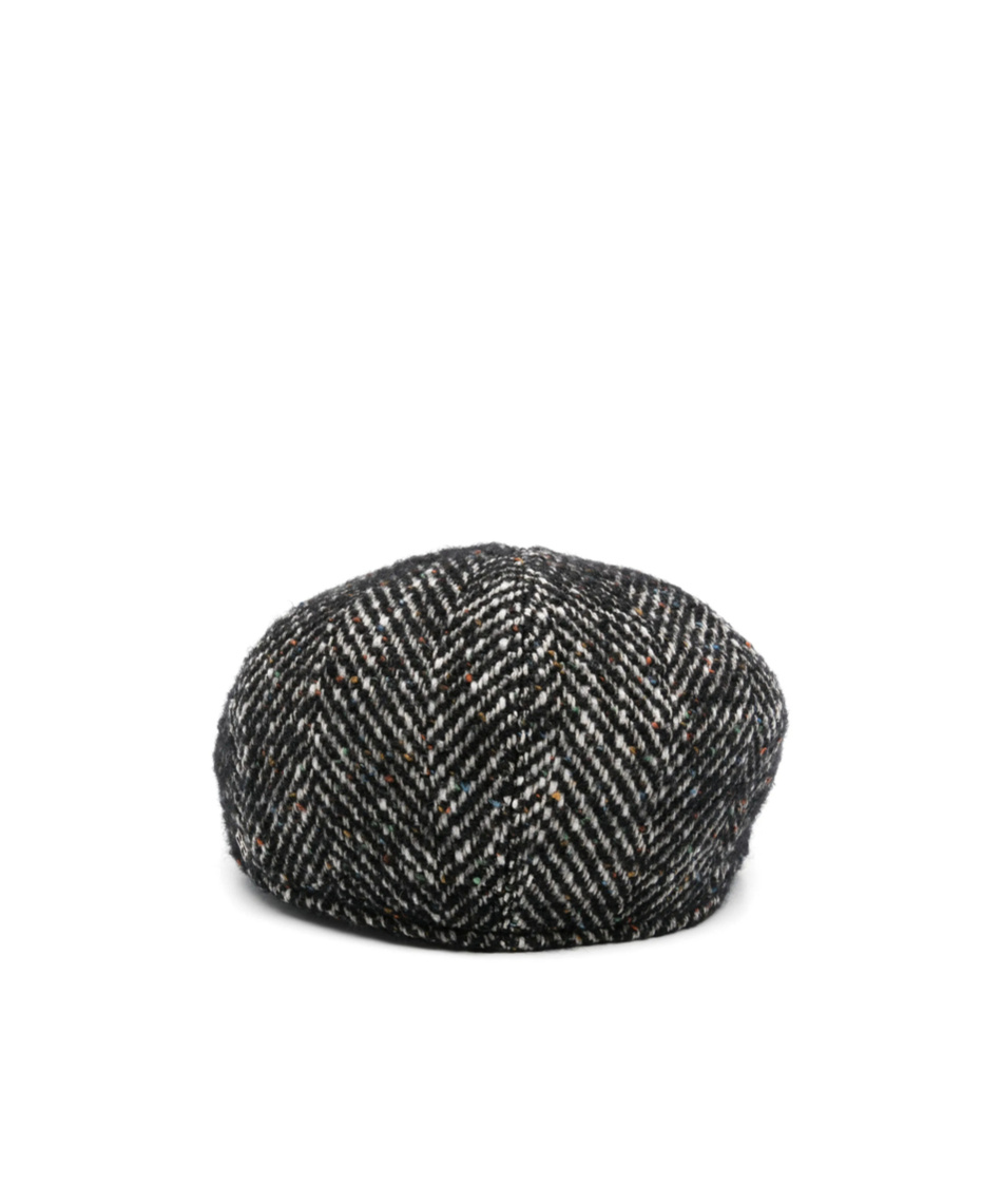 Tagliatore Donald Herringbone Cap Hats Black