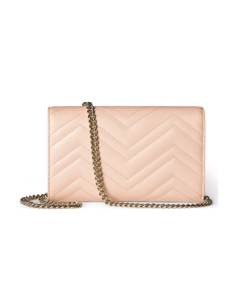 Gucci Gg Marmont Wallet On Chain In Pink