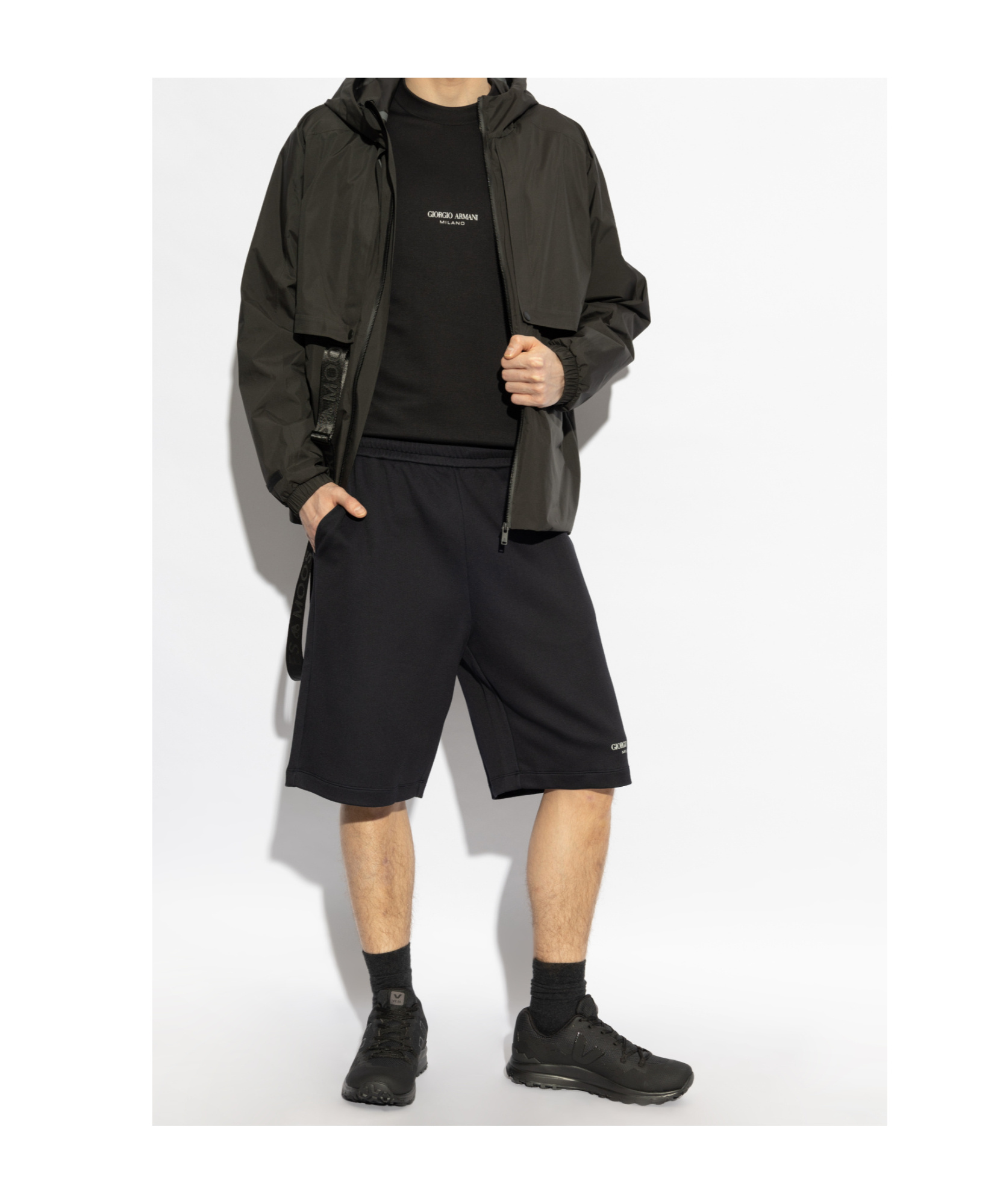 MOOSE KNUCKLES LOGO-PRINT STRAP JACKET