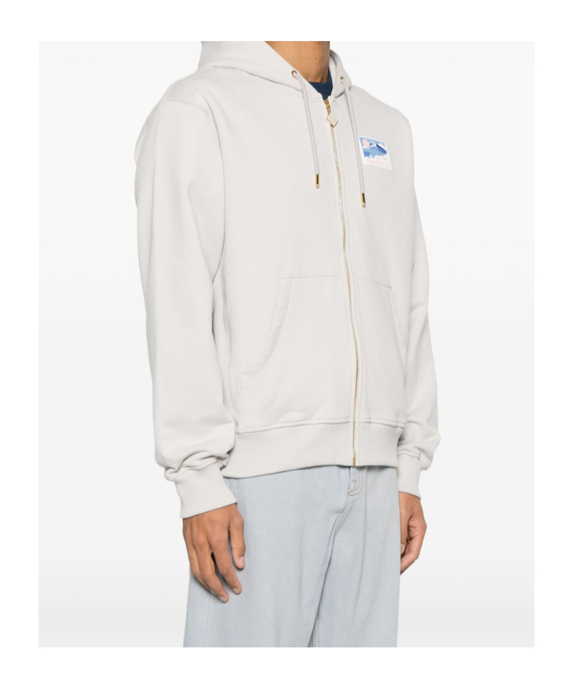 Casablanca Logo-patch Hoodie In White