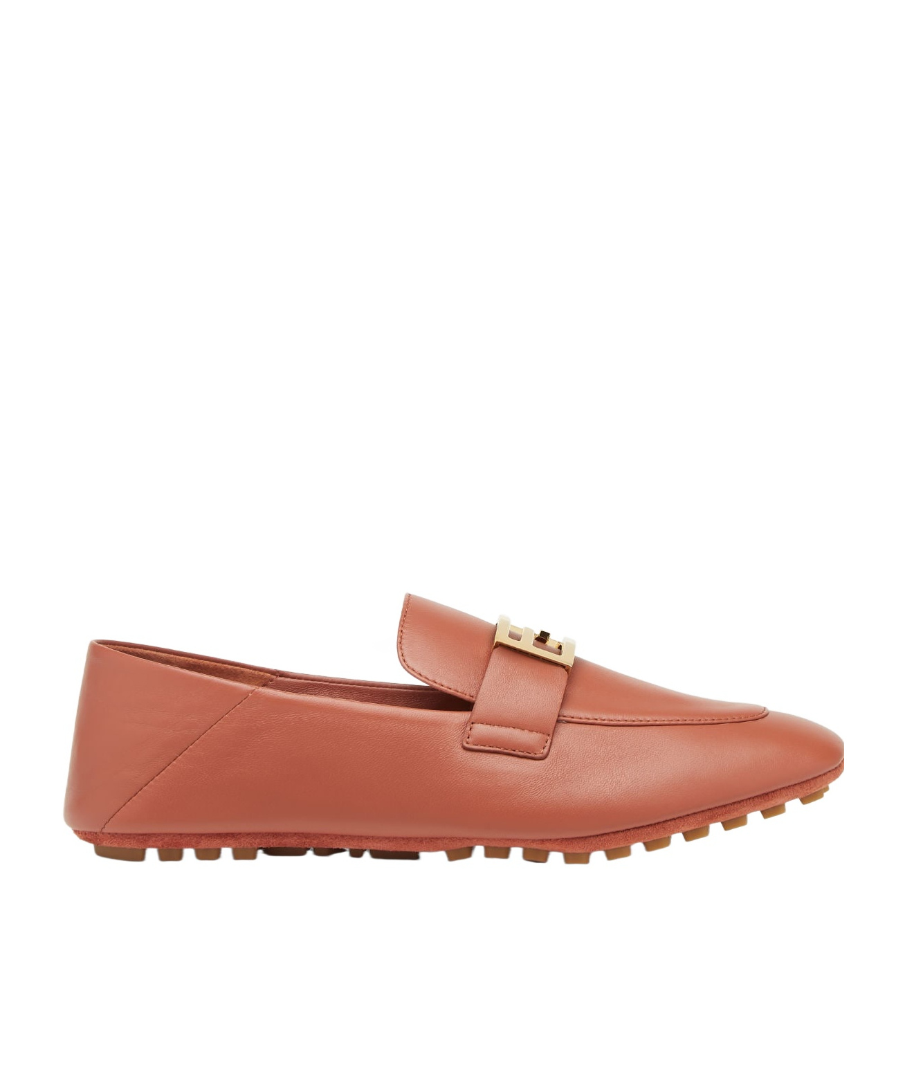 Fendi Baguette Driving Shoes In Brown