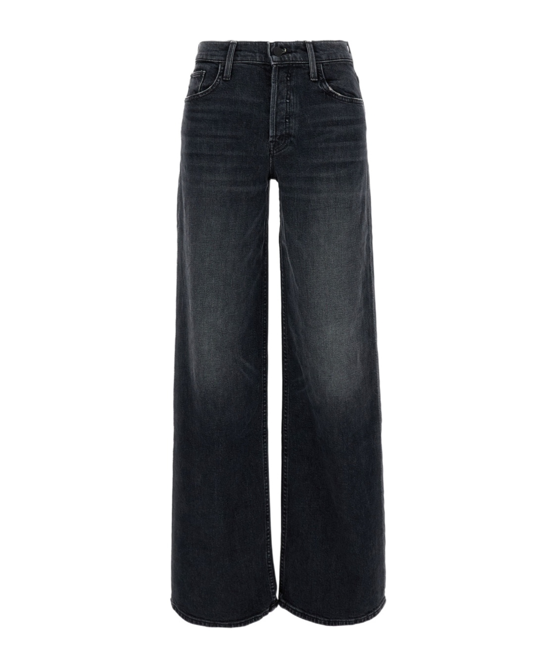 Mother Smoothie Sneak Denim Pants In Black