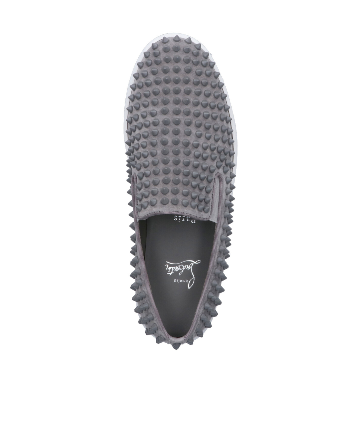 Christian Louboutin Round Toe Low-top Casual Shoes In Gray