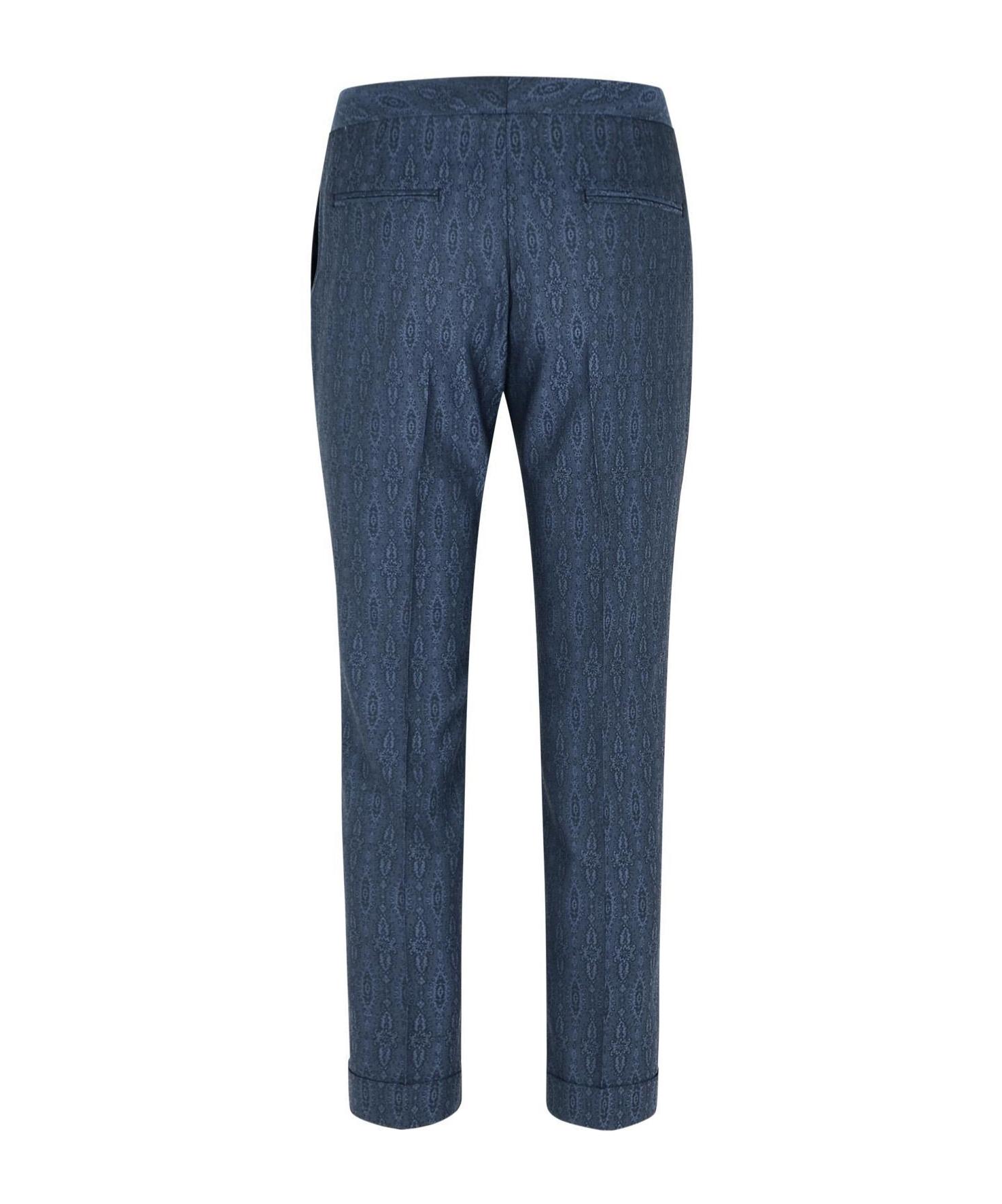 Etro Pattern Casual Pants In Blue