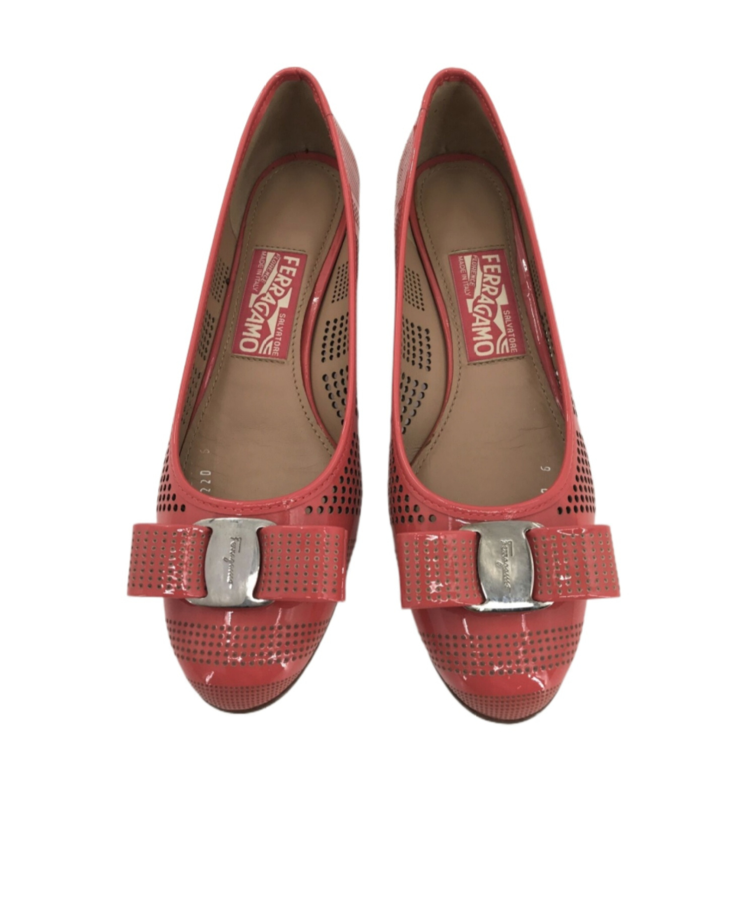Ferragamo Logo Bow Ballet Shoes In Multicolor