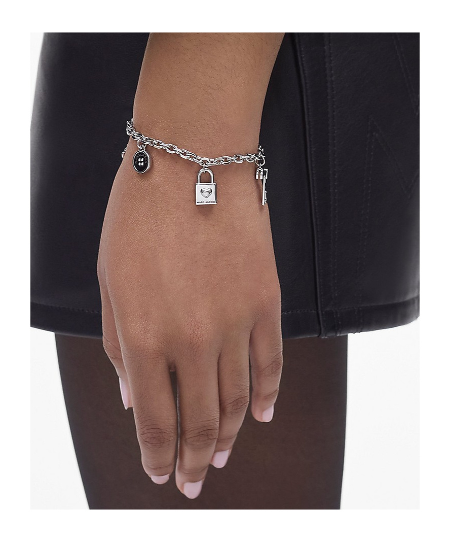 Marc Jacobs The Button Charm Bracelet In White