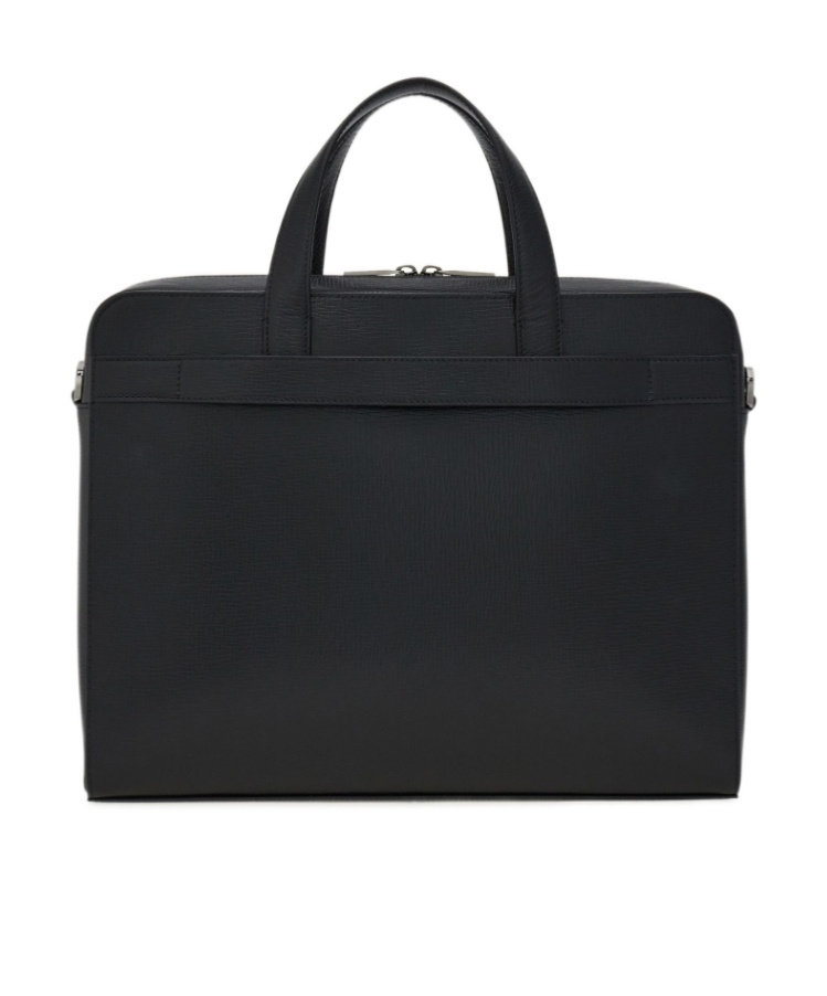 Ferragamo Gancini Briefcase In Black