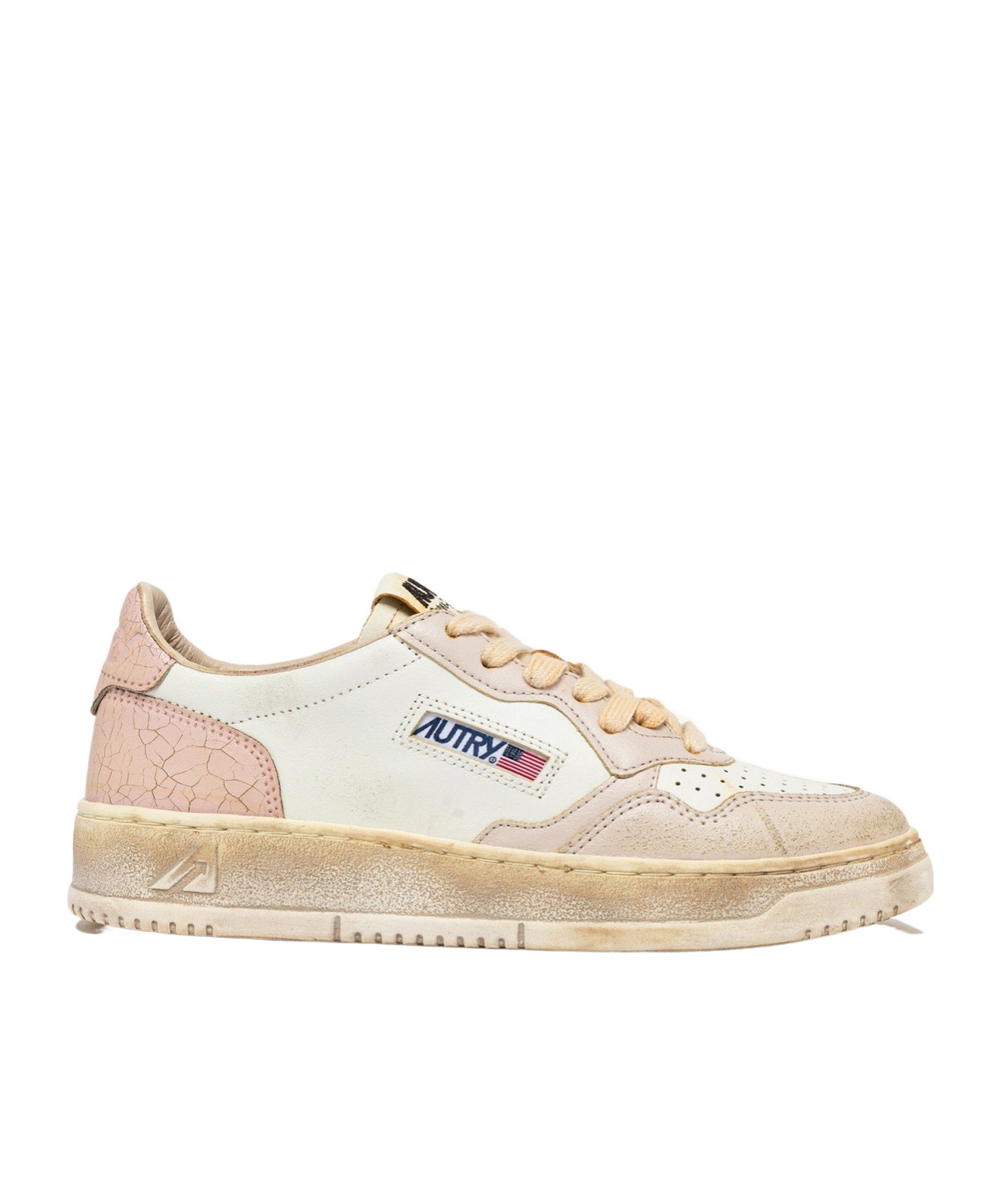 Autry Medalist Low-top Vintage Sneakers In Pink