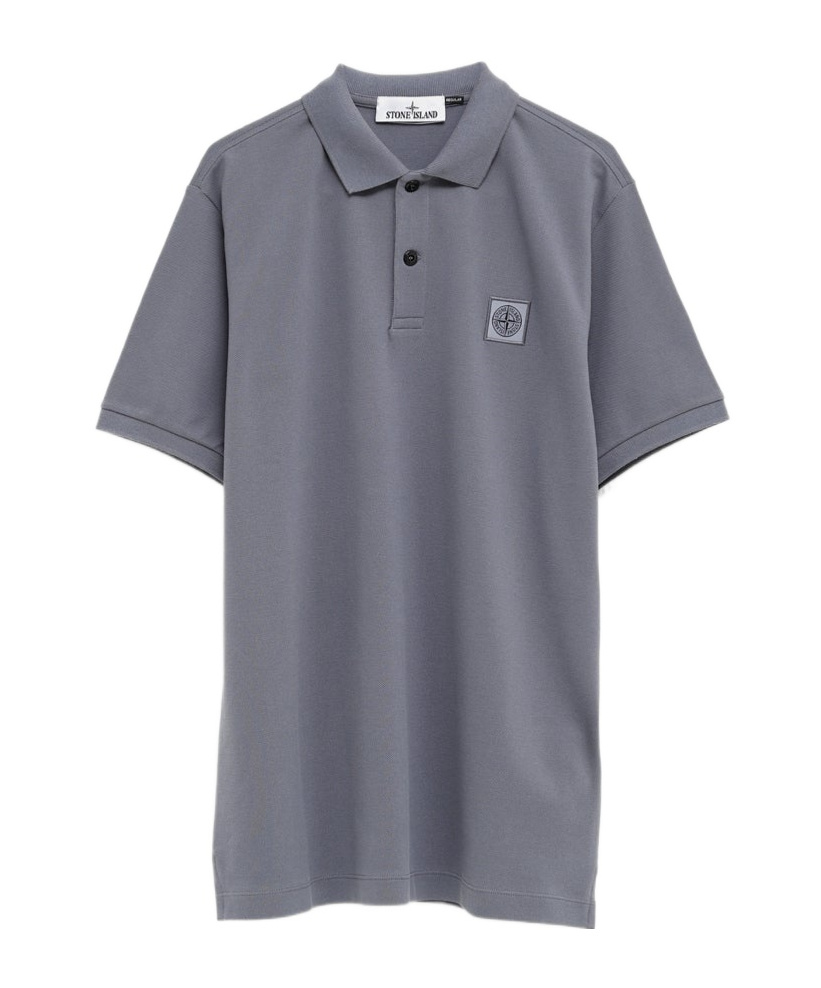 STONE ISLAND STONE ISLAND LOGO PATCH SHORT-SLEEVED POLO SHIRT