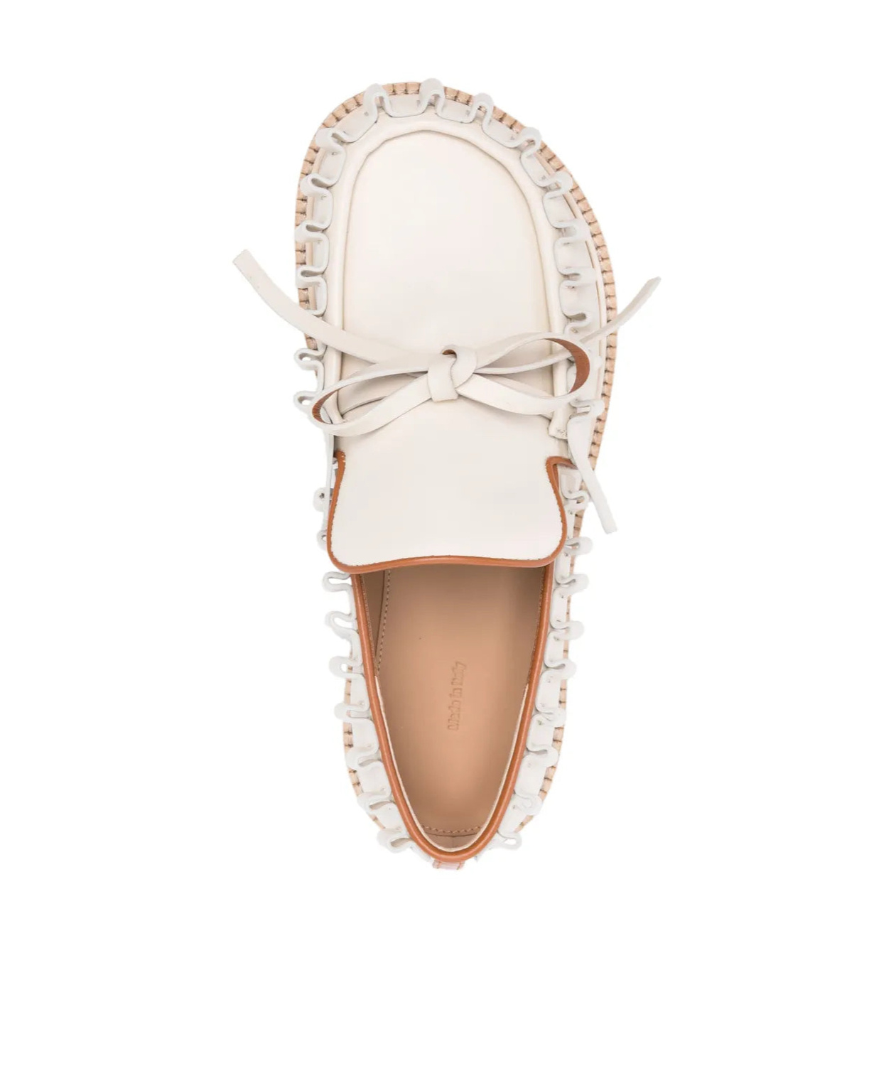 Jw Anderson Round Head Loafer Shoes In White