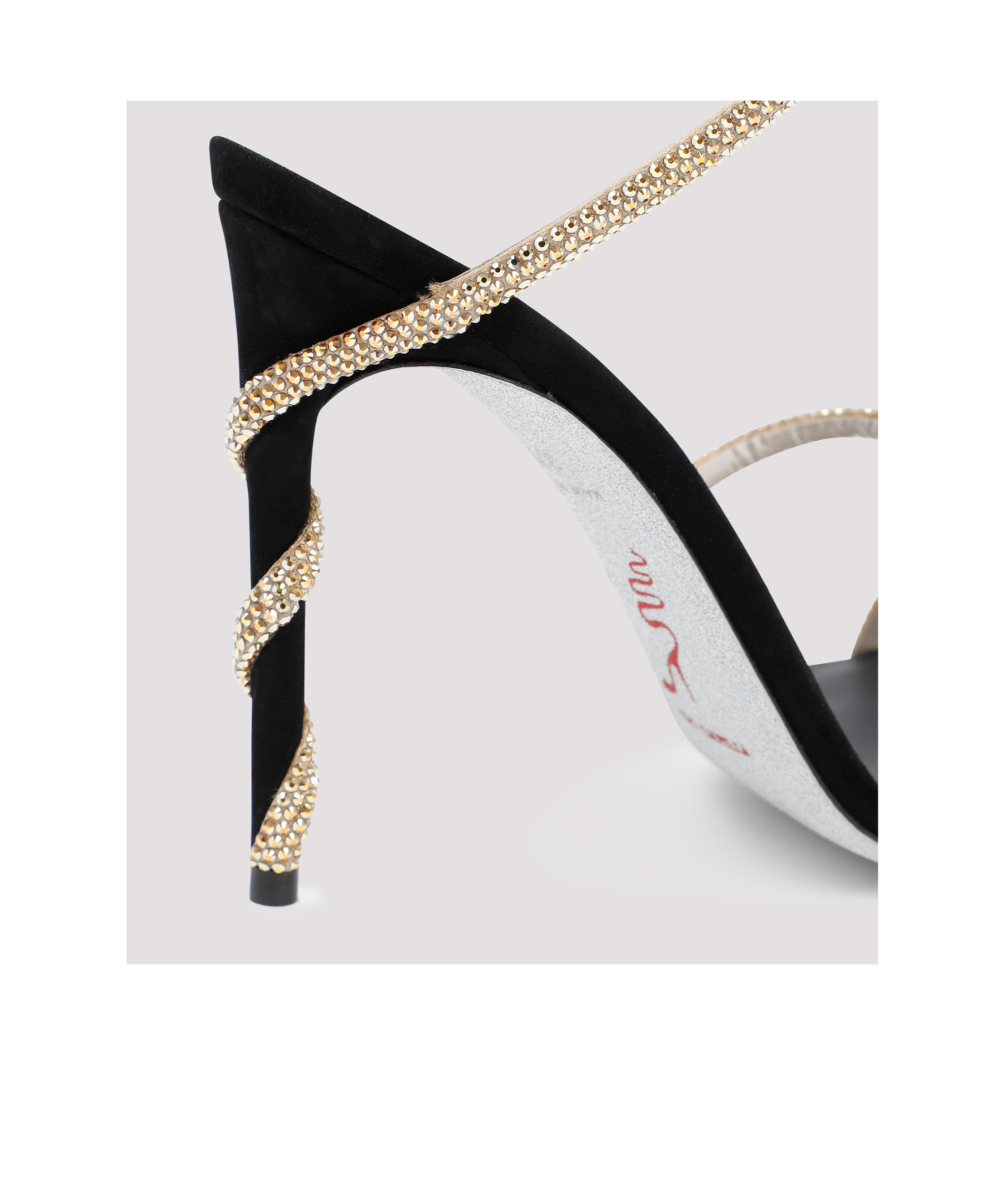 René Caovilla Round-toe High-heeled Sandals In Multi