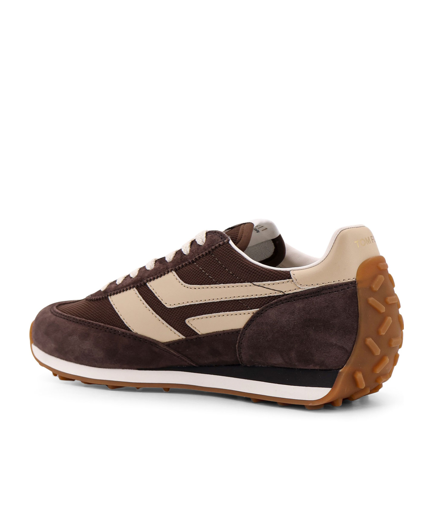 Tom Ford Mick Leather-trimmed Suede And Mesh Sneakers In Black