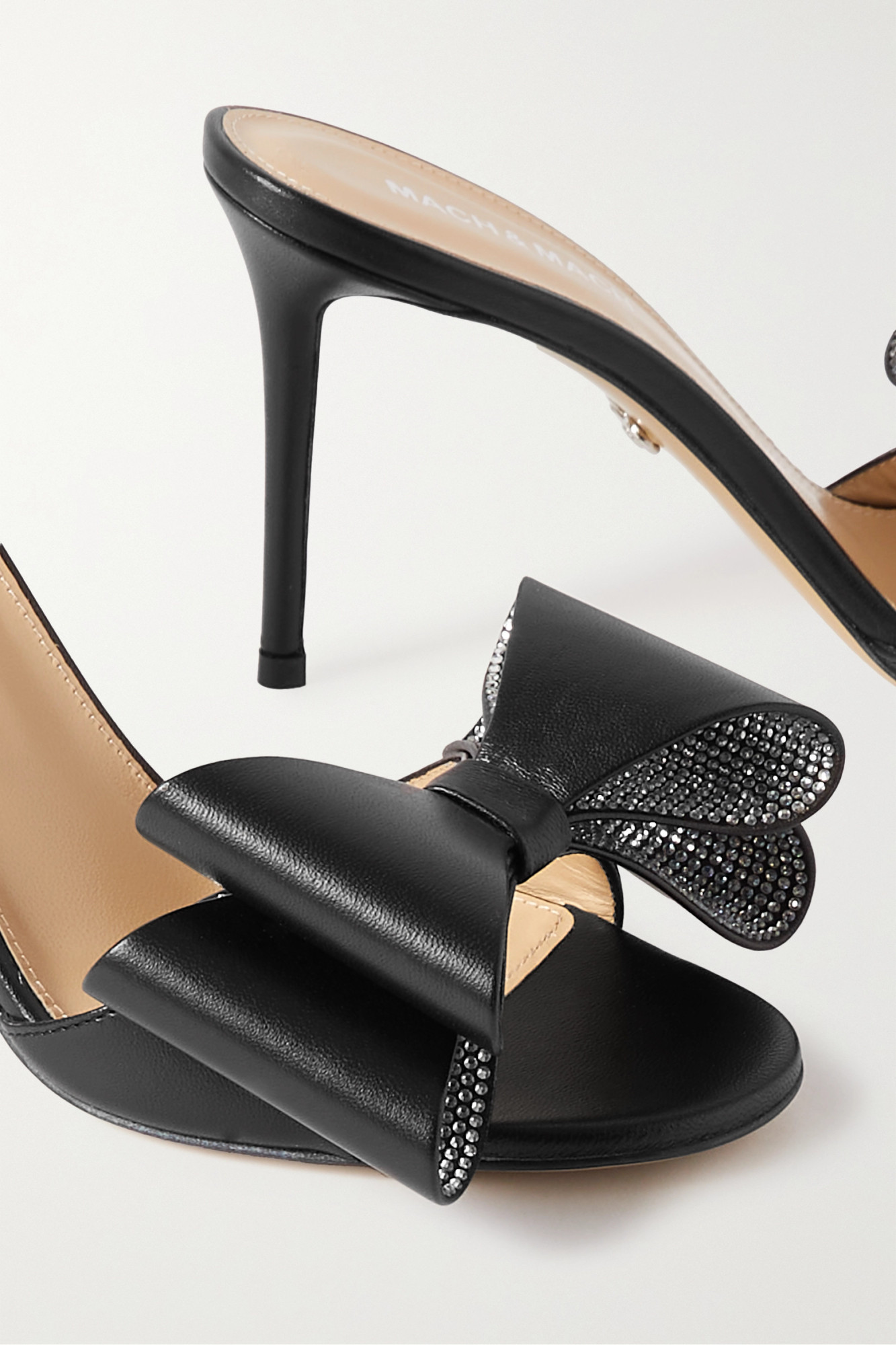 Mach&mach Round-headed High-heeled Sandals In Black