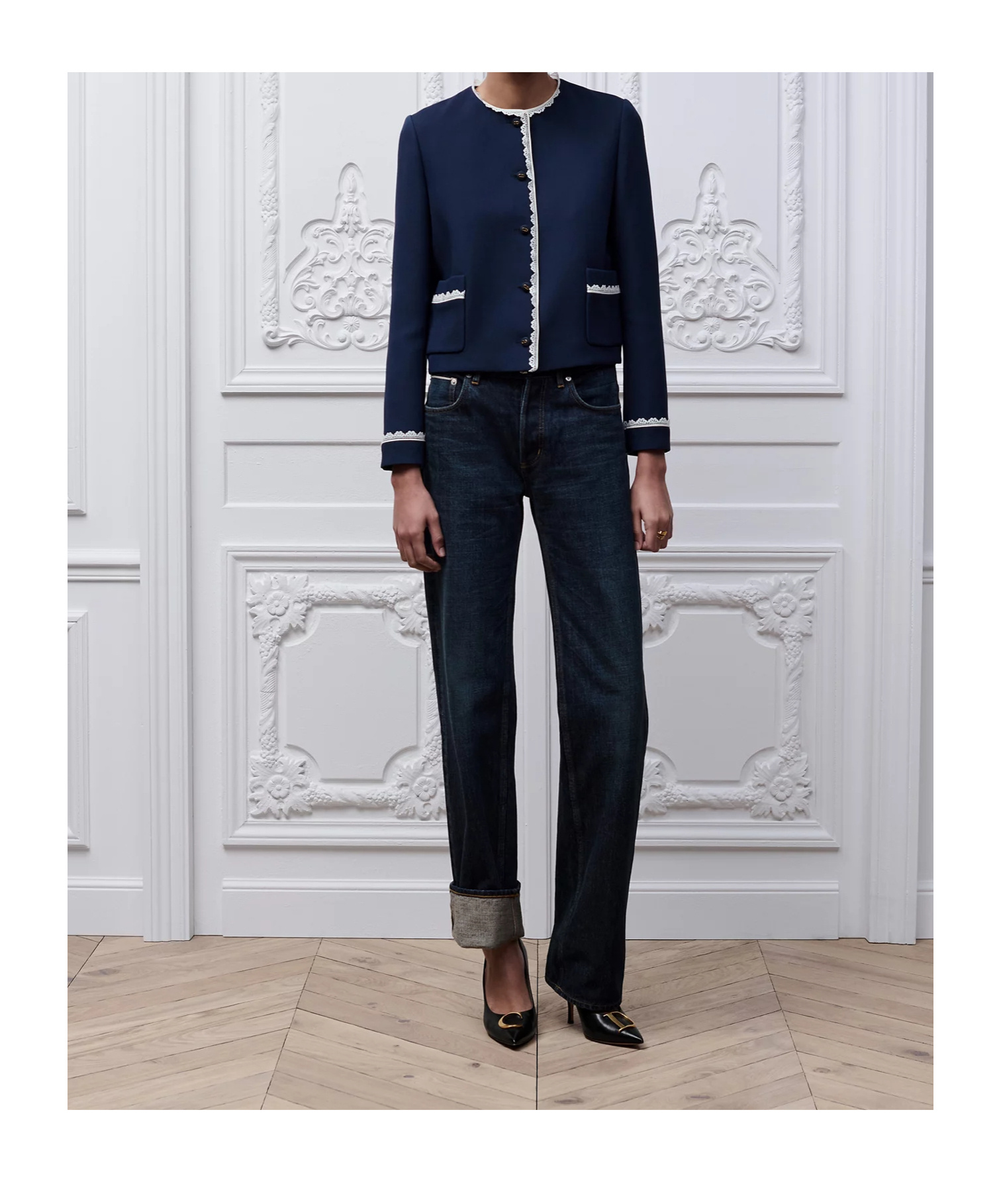Dior Cropped Jacket In Blue