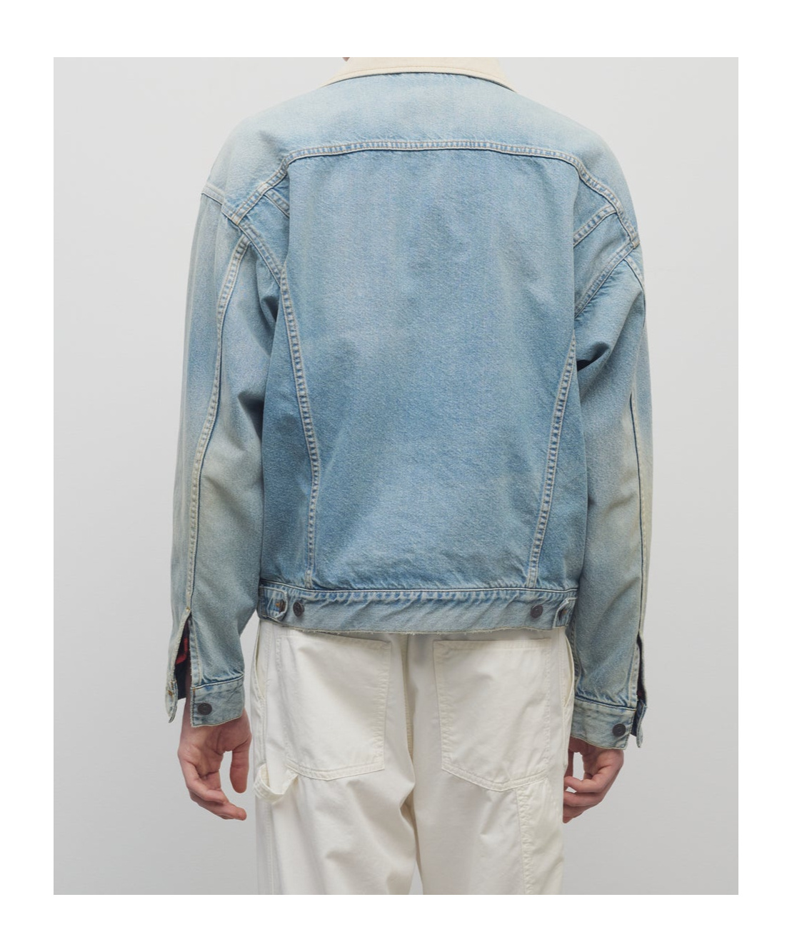 The Row Joret Corduroy-trim Denim Jacket In Blue