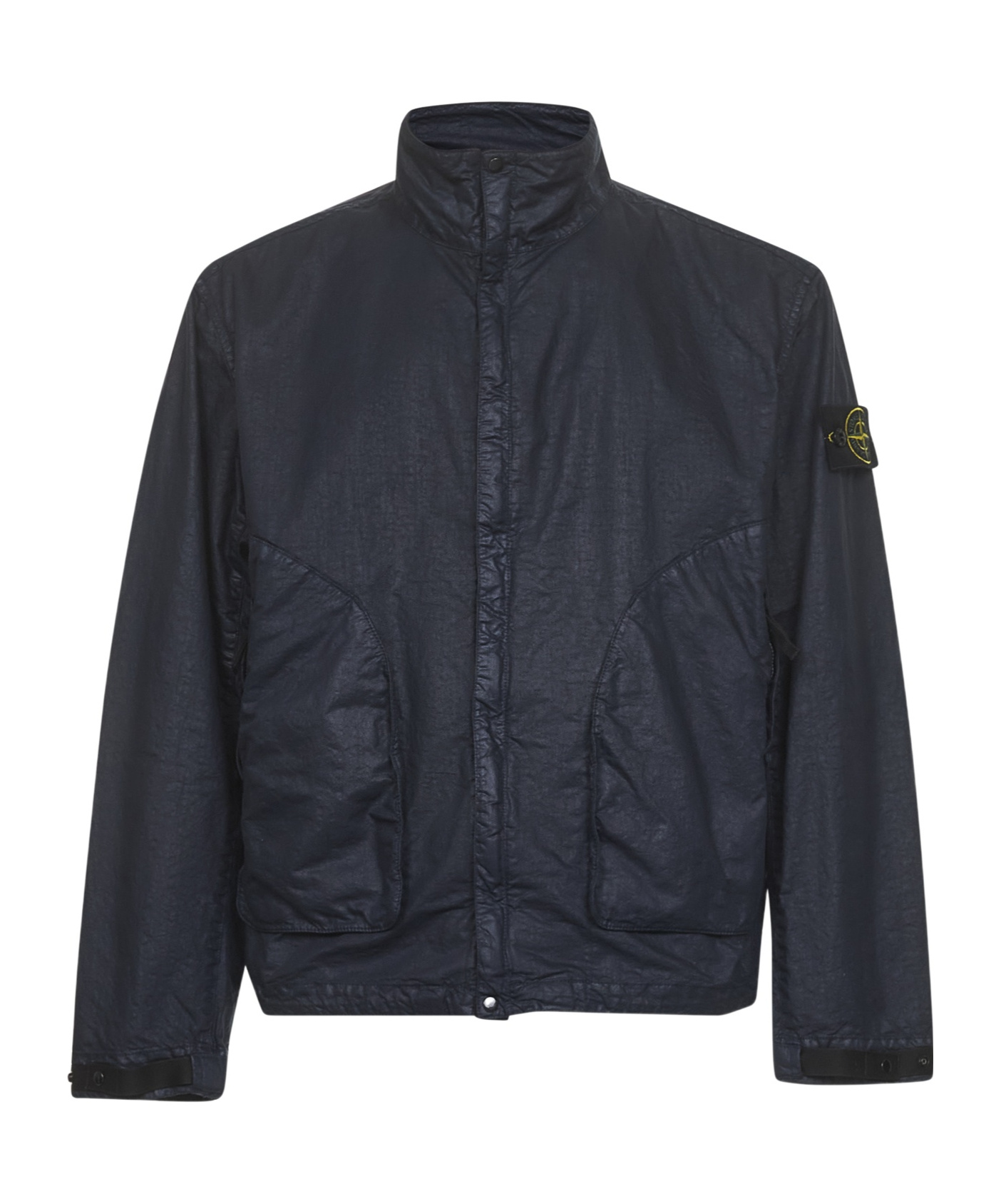 Stone Island Blue Nylon Jacket In Blue